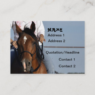 Cowgirl on Horse Business Card