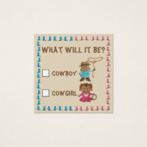 Cowgirl or Cowboy Gender Reveal Ballot