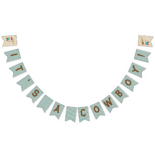 Cowgirl or Cowboy Gender Reveal Bunting Flags