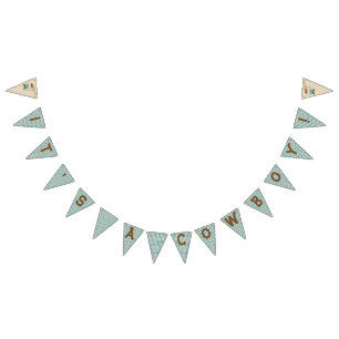 Cowgirl or Cowboy Gender Reveal Bunting Flags