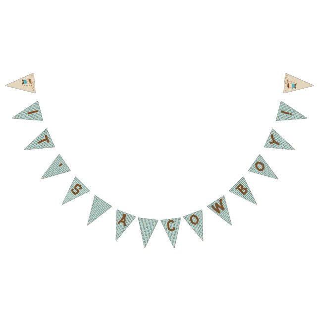 Cowgirl or Cowboy Gender Reveal Bunting Flags (All)