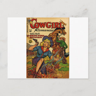 Cowgirl out on the Range Postcard