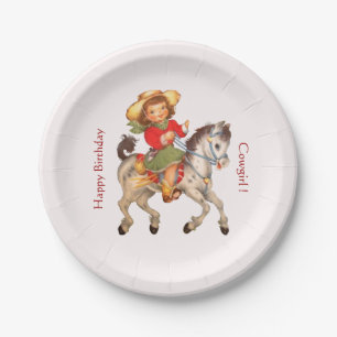 Cowgirl Party Paper Plate