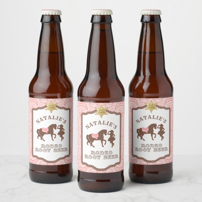 Cowgirl Party | Rodeo Root  Beer Bottle Label (Bottles)