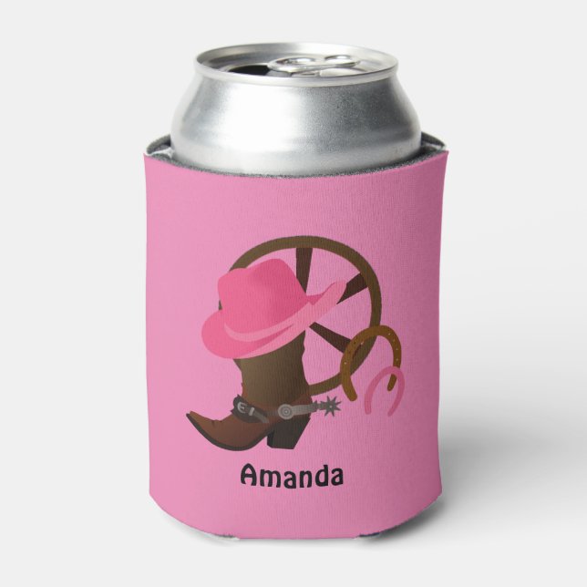 Cowgirl Personalised Can Cooler (Can Front)