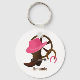 Cowgirl Personalised Key Ring