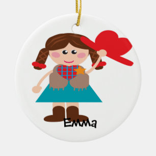 Cowgirl Personalised Ornament