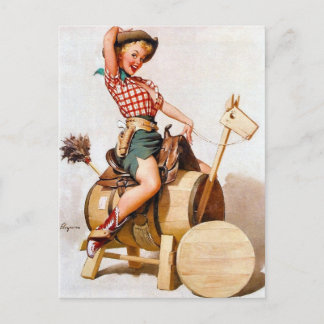 Cowgirl Pin-Up 2 Postcard