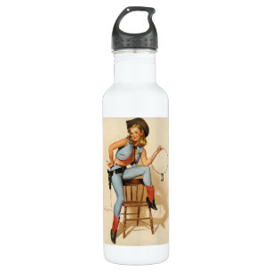 Cowgirl Pin-up Girl 710 Ml Water Bottle