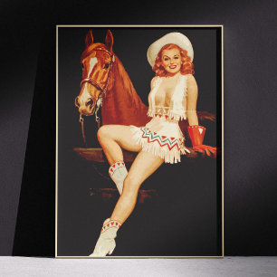 Cowgirl Pin-Up Poster
