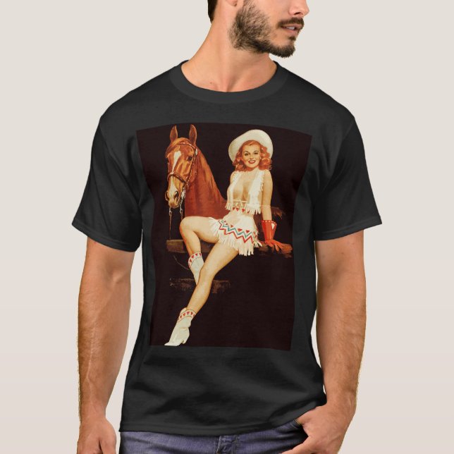 Cowgirl Pin-Up                                     T-Shirt (Front)
