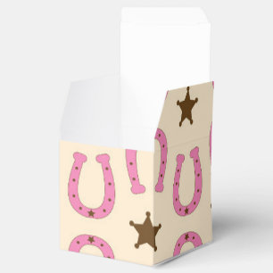 Cowgirl Pink Horseshoe Sheriff Star Country Texas Favour Box
