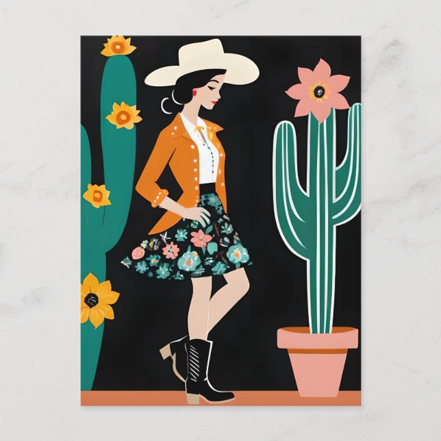 Cowgirl Postcard (Front)