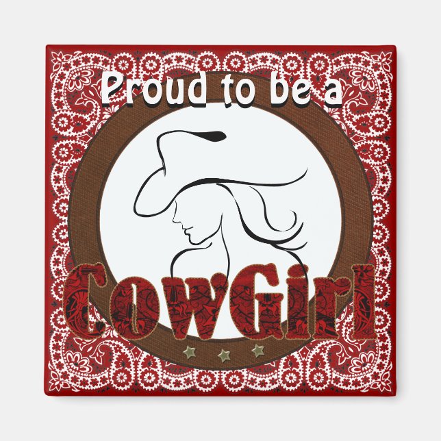 Cowgirl Pride magnet (Front)