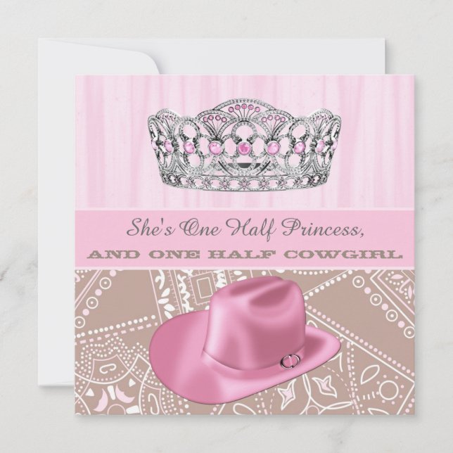 Cowgirl Princess Baby Shower Invitation (Front)