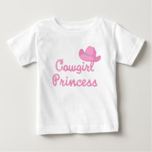 Cowgirl Princess Text With Hat Baby T-Shirt