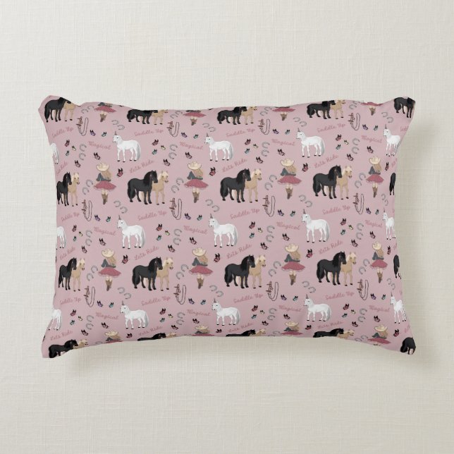 Cowgirl Print Pillow (Front)