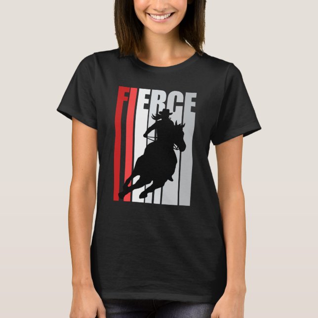 Cowgirl Purple Fierce Motivational Western Theme R T-Shirt (Front)