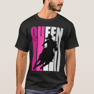Cowgirl Queen Rodeo Women Barrel Racer Birthday Pi T-Shirt
