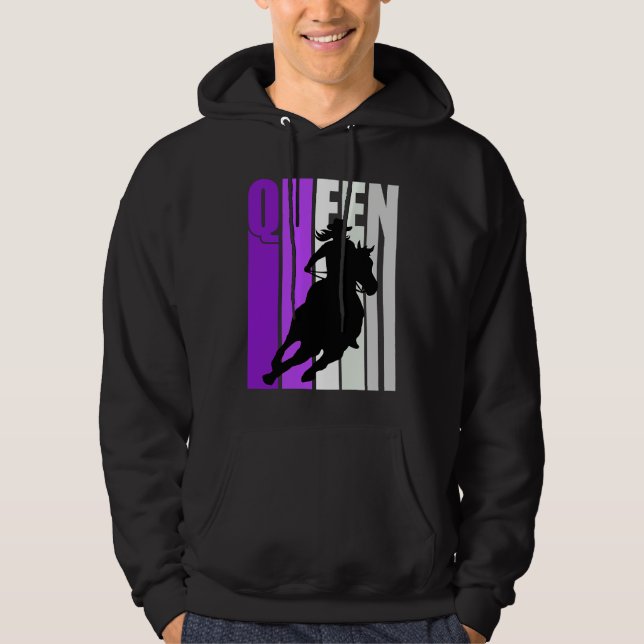 Cowgirl Queen Rodeo Women Southern Girls Purple Co Hoodie (Front)