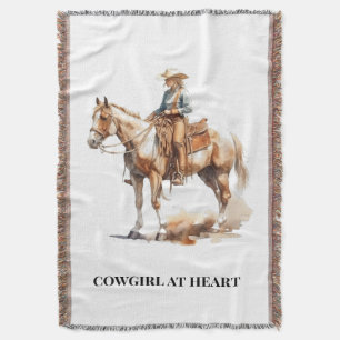 Cowgirl Ranch Bedroom Cosy Decor Throw Blanket