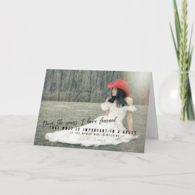 COWGIRL RED Greeting Card (Front)