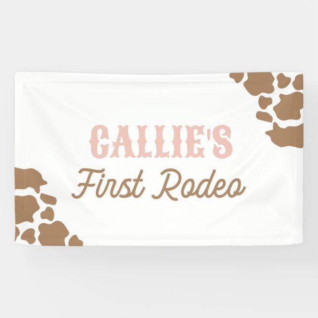 Cowgirl Rodeo Birthday Party Banner (Horizontal)