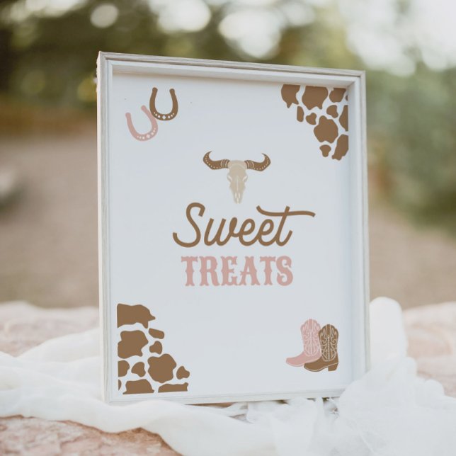 Cowgirl Rodeo Birthday Party Sweet Treats Sign (Creator Uploaded)