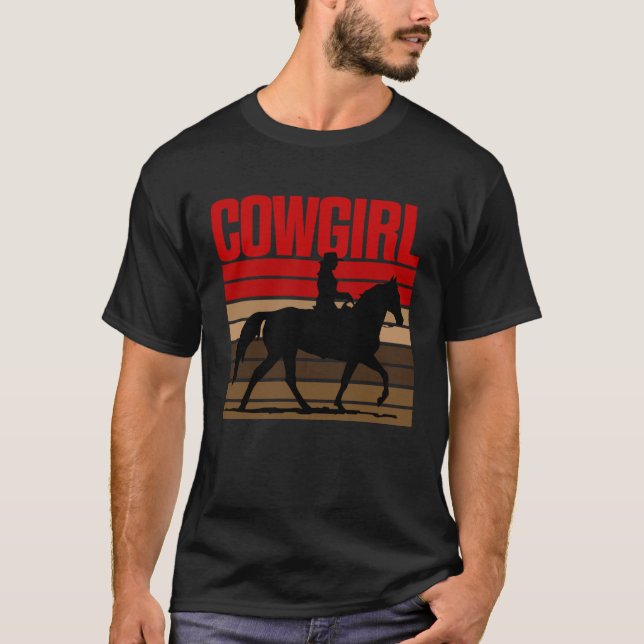 Cowgirl Rodeo Horse Country Graphic for Women and  T-Shirt (Front)
