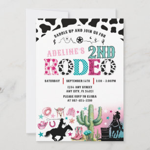 Cowgirl Rodeo Roundup Invitation