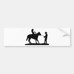 Cowgirl Roping Cowboy Bumper Sticker