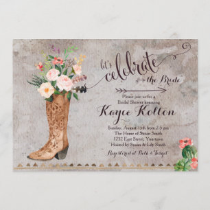 Cowgirl Rustic Bridal Shower Invitation