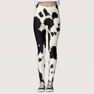 Cowgirl Rustic Country Cow Skin Leggings