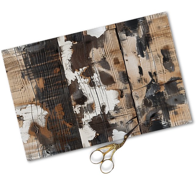  Cowgirl Rustic Western Country Wood Decoupage Tissue Paper (Creator Uploaded)