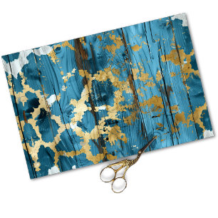 Cowgirl Rustic Western Country Wood Decoupage  Tissue Paper