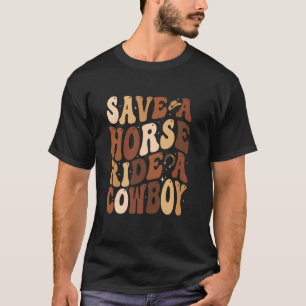 Cowgirl Save A Horse Ride A Cowboy Western Melanin T-Shirt