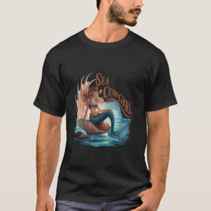 Cowgirl Sea Shell Cowgirl Surfer Country Western T-Shirt