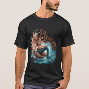 Cowgirl Sea Shell Cowgirl Surfer Country Western T-Shirt