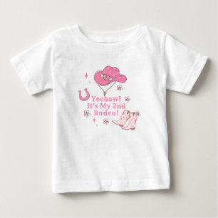 Cowgirl Second Rodeo 2nd Birthday party Baby T-Shirt