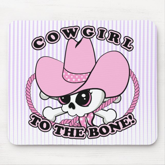 Cowgirl Skull Mouse Mat (Front)