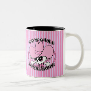 Cowgirl Skull Two-Tone Coffee Mug
