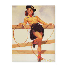 Cowgirl Smiling Pin Up