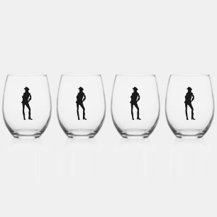Cowgirl Stemless Wine Glass