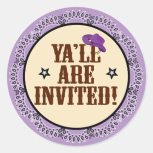 Cowgirl Sticker - Ya'll Are Invited
