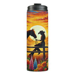 Cowgirl Summer – Sunset, Sass & Southern Charm Thermal Tumbler