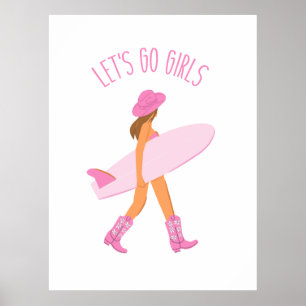 Cowgirl Surfer Print
