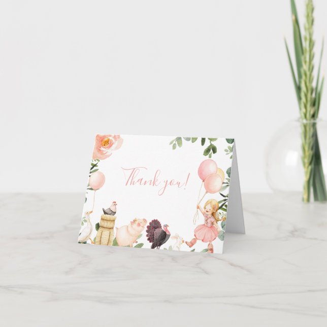 Cowgirl Thank You Card (Front)