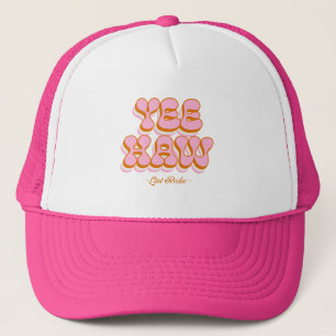 Cowgirl themed bachelorette party trucker hat