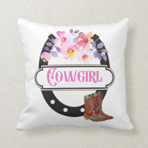 Cowgirl Throw Pillow