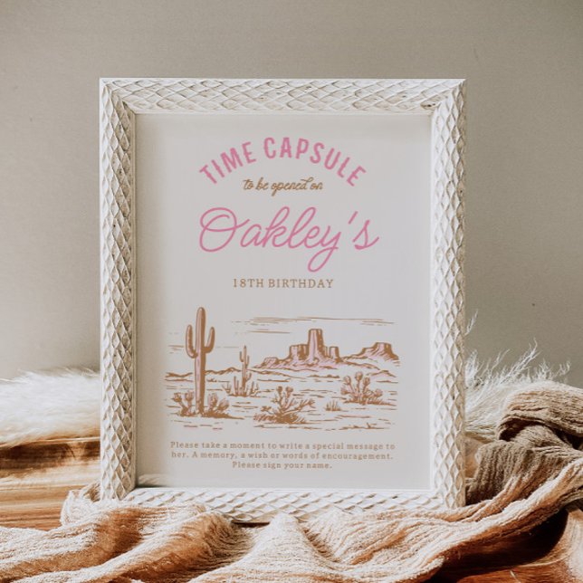 Cowgirl Time Capsule Sign | Girl's Western Party (Creator Uploaded)